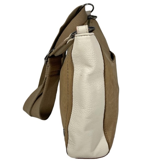 The Sak Camila Leather Multi Color Crossbody Handbag Purse Bag White Tan Brown - Picture 4 of 8
